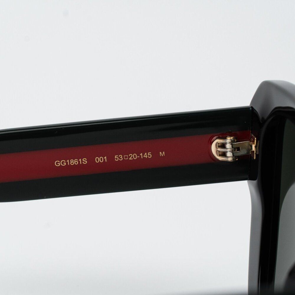 Gucci Women Sunglasses Black Grey Square GG1861S 001 NEW AUTHENTIC - Picture 8 of 12